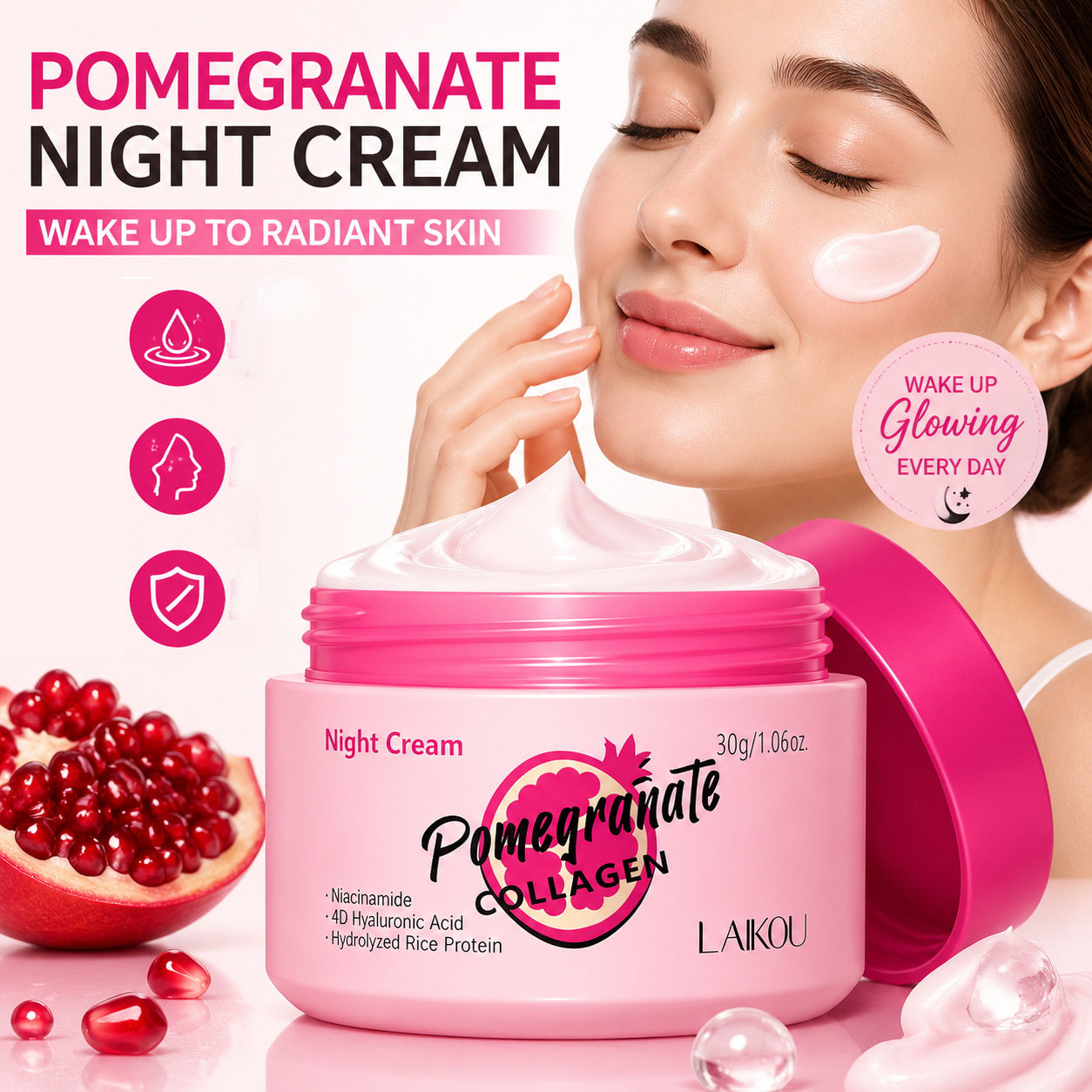 LAIKOU Crema Viso al Melograno - Retinol Cream recensione e prezzo